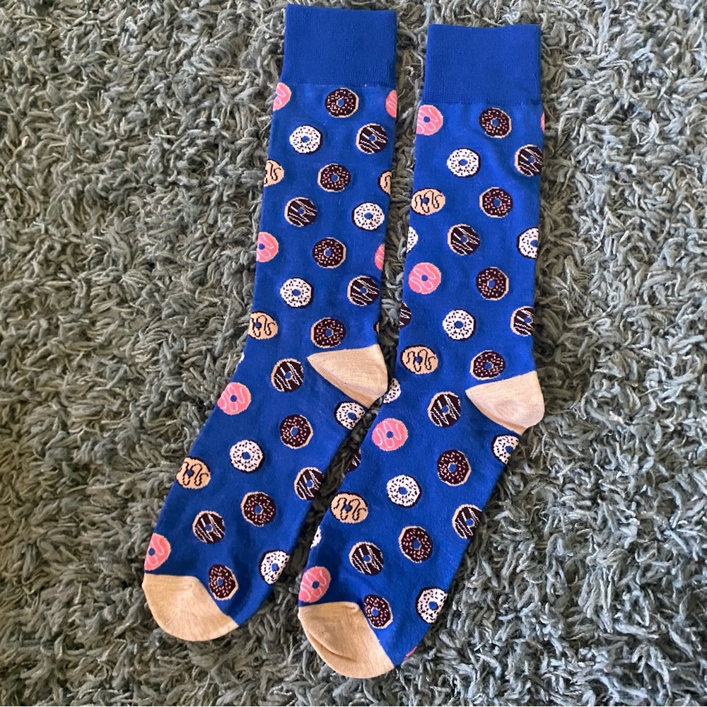 NWOT Blue Donut Patterned Socks